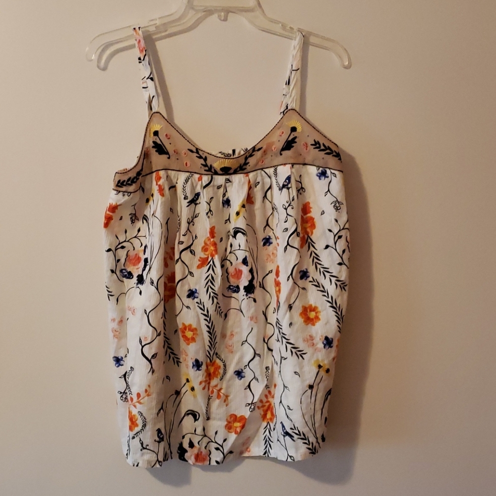 Anthropologie Floral Summer Top